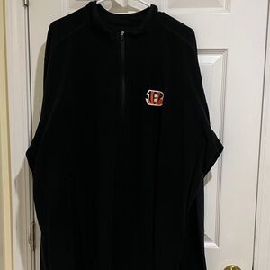 Antigua Black Bengals ribbed 4XLT quarter zip
